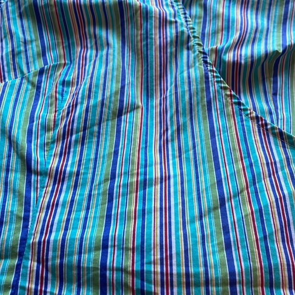 Vintage Harve Benard Blue Striped Wrap Tie Sleeveless Top. Medium - Picture 4 of 9